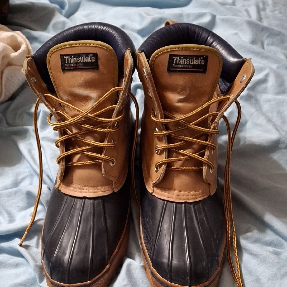 3M Thinsulate Men's Tan and Black Rain Boots